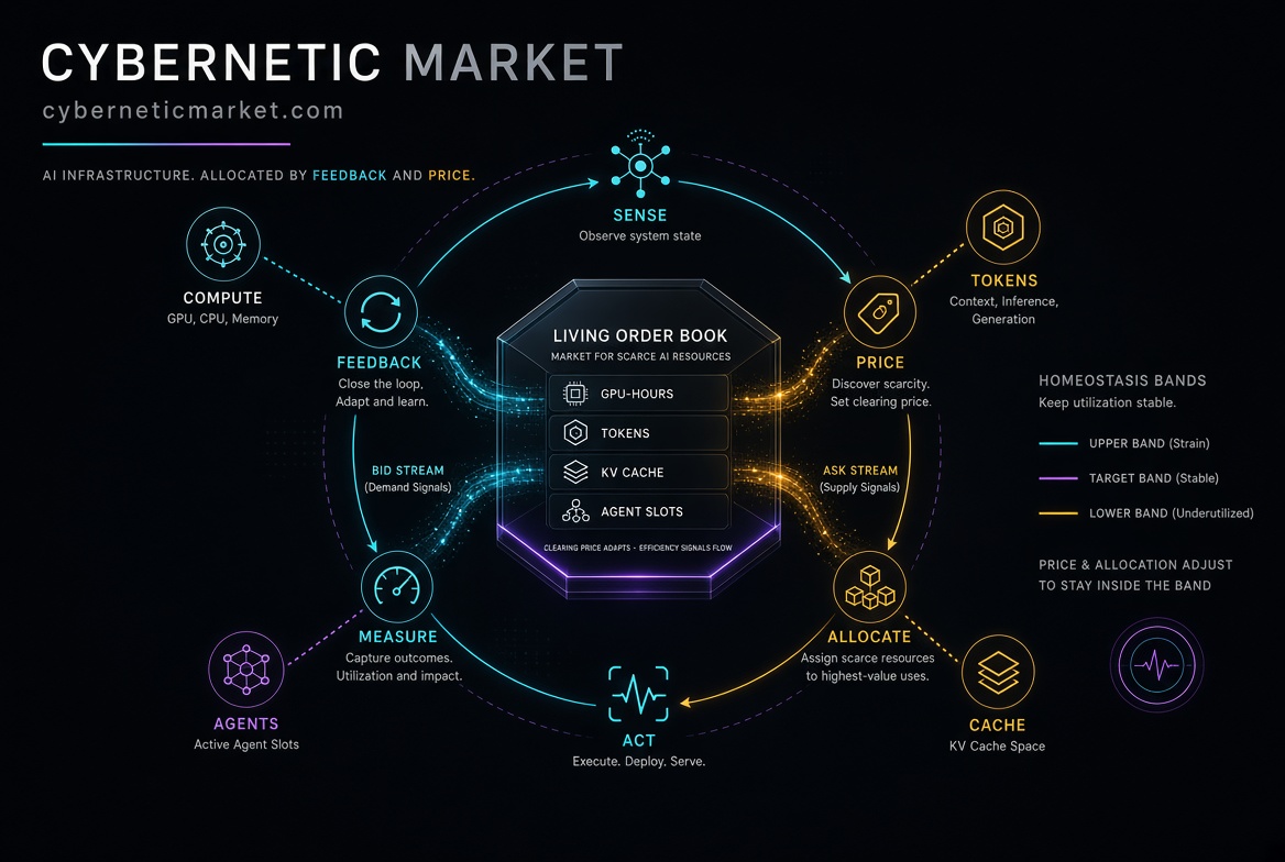 cyberneticmarket.com logo concept