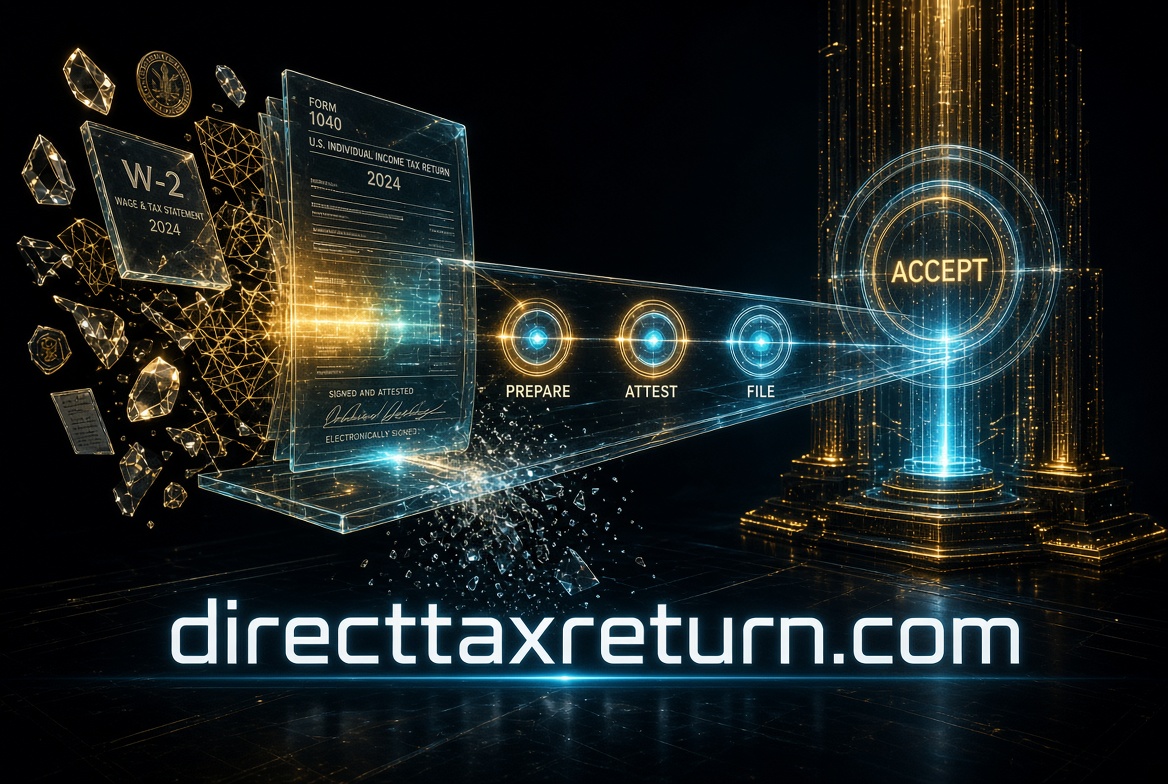 directtaxreturn.com logo concept