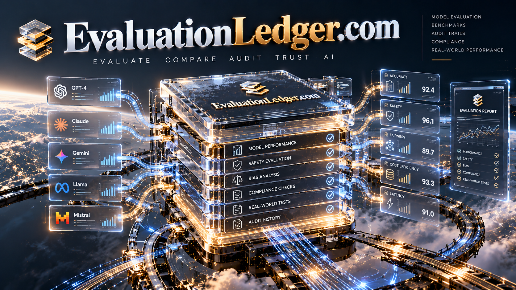 evaluationledger.com logo concept