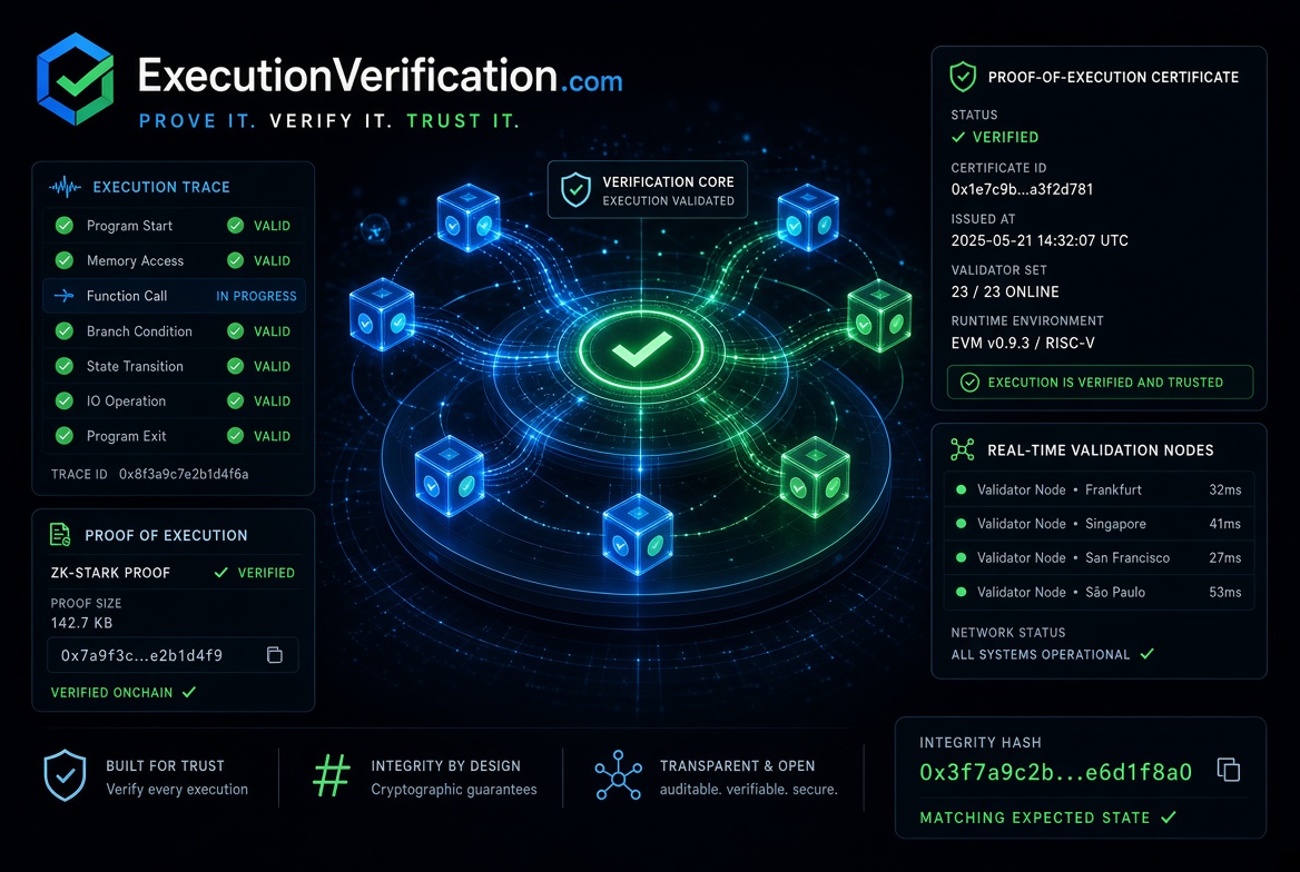 executionverification.com logo concept
