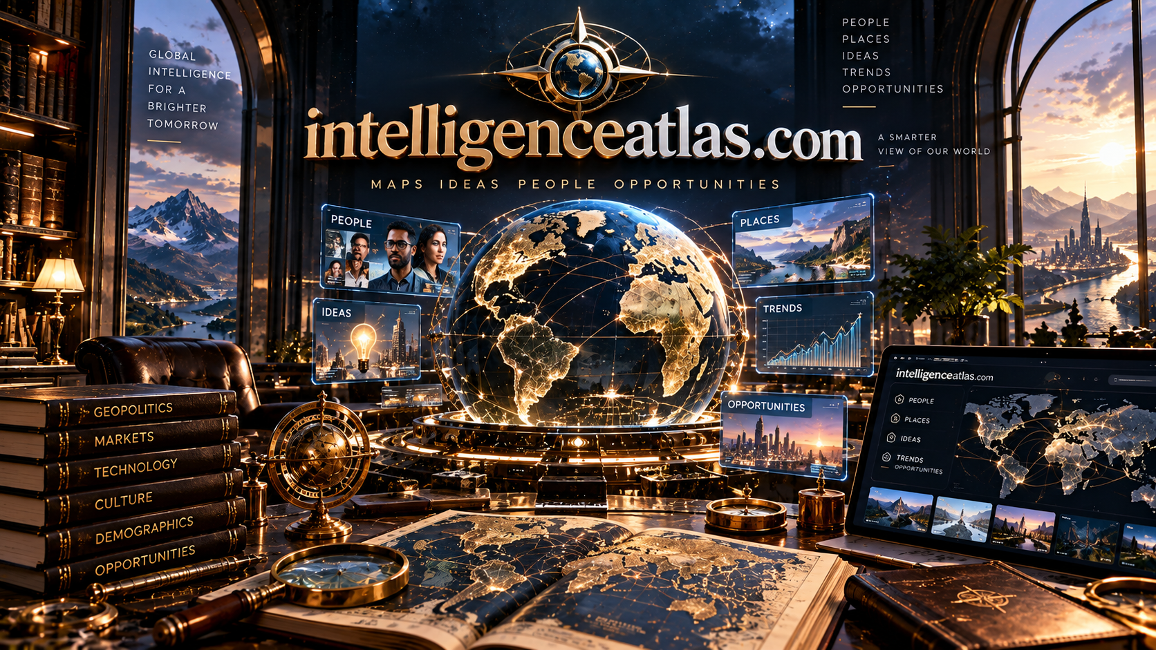intelligenceatlas.com logo concept