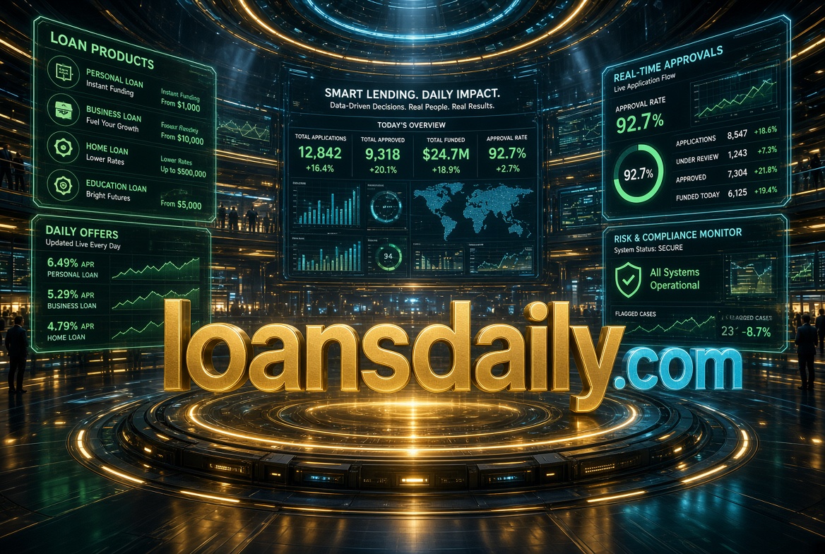 loansdaily.com logo concept