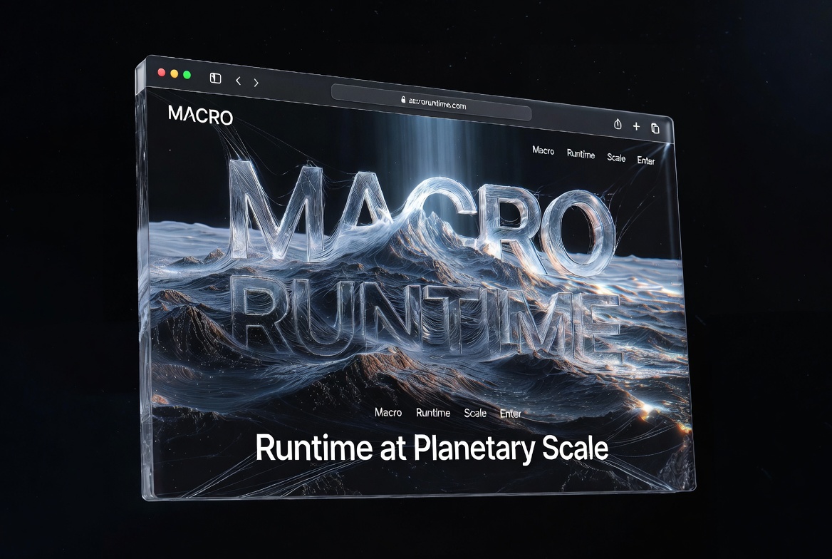 macroruntime.com logo concept