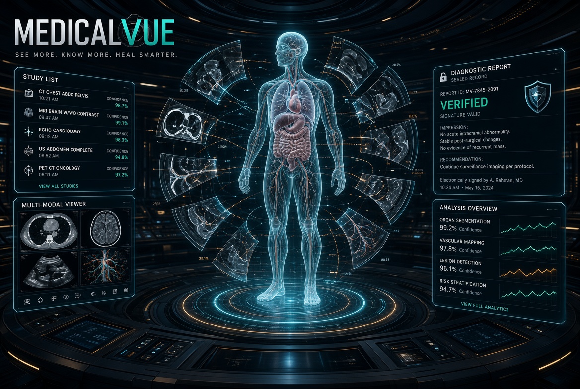 medicalvue.com logo concept