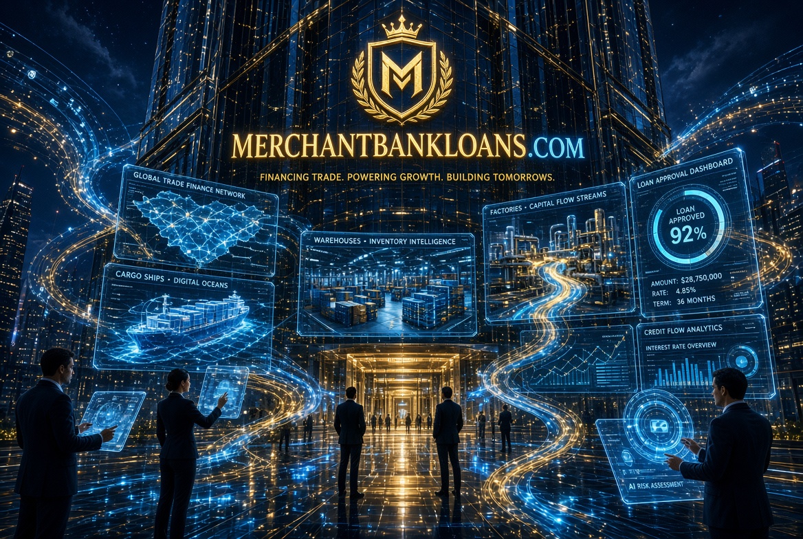 merchantbankloans.com logo concept