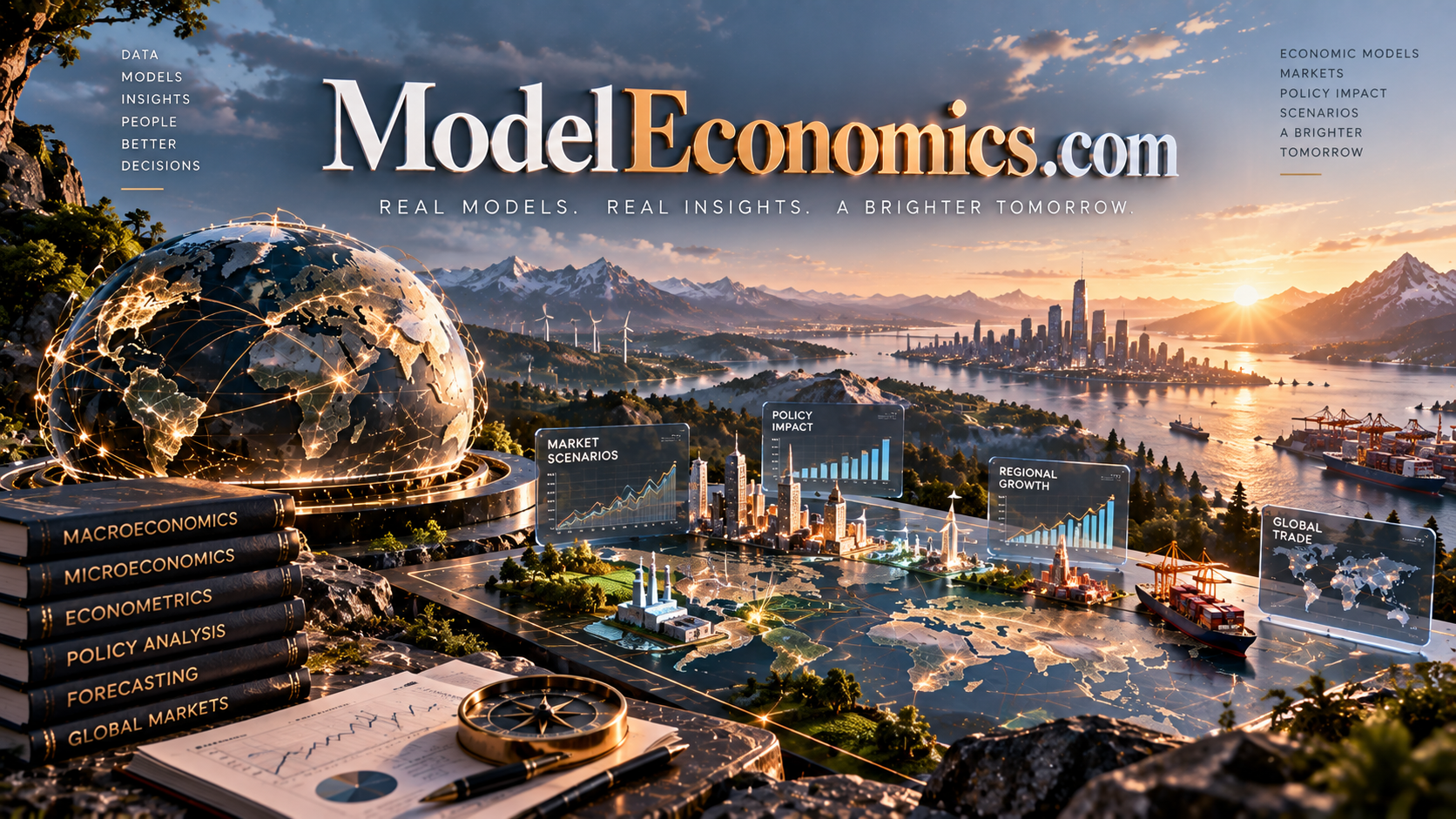 modeleconomics.com logo concept