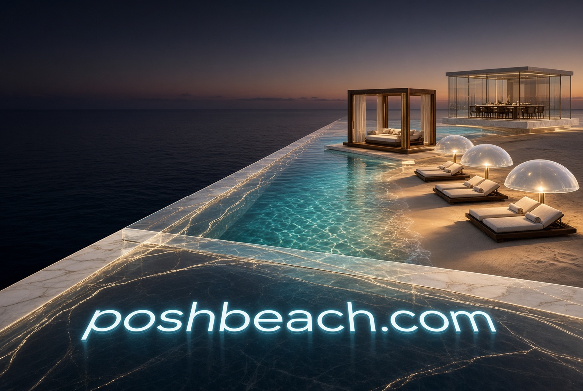 poshbeach.com logo concept