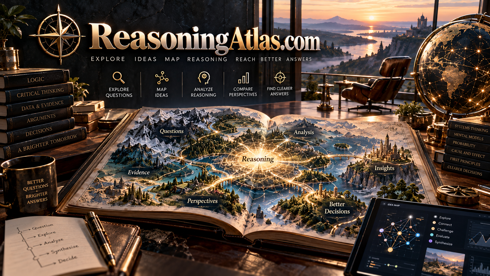 reasoningatlas.com logo concept