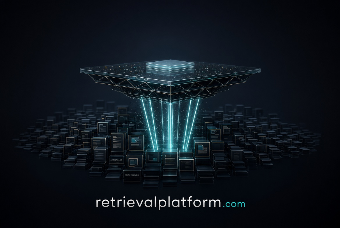retrievalplatform.com logo concept