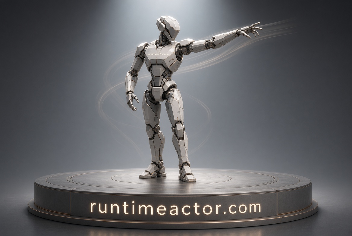 runtimeactor.com logo concept