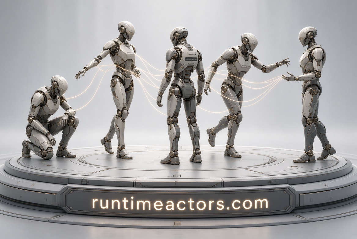 runtimeactors.com logo concept