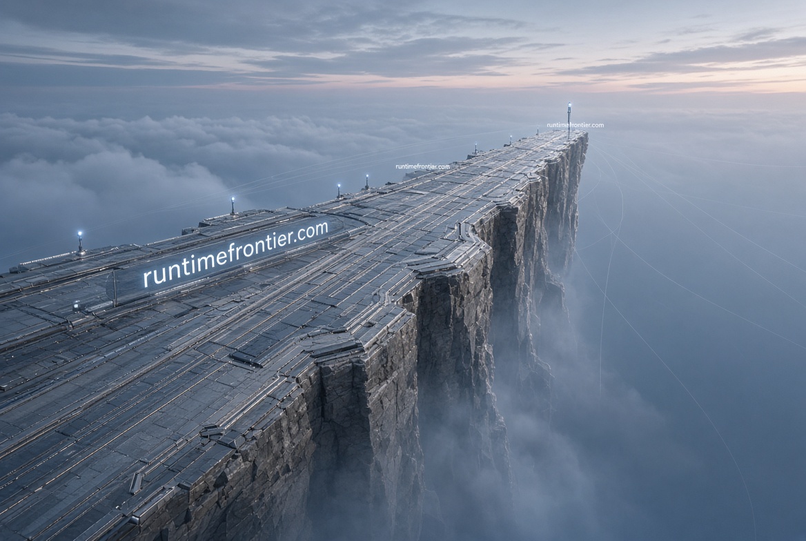 runtimefrontier.com logo concept