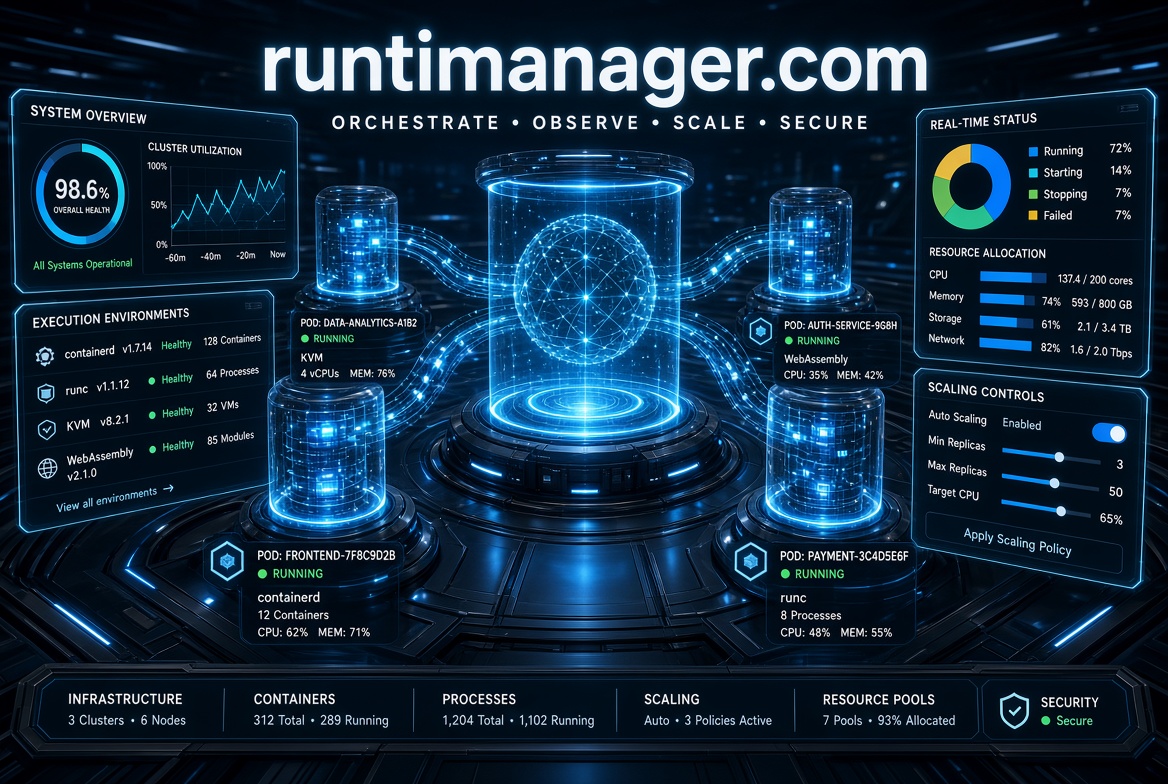 runtimemanager.com logo concept