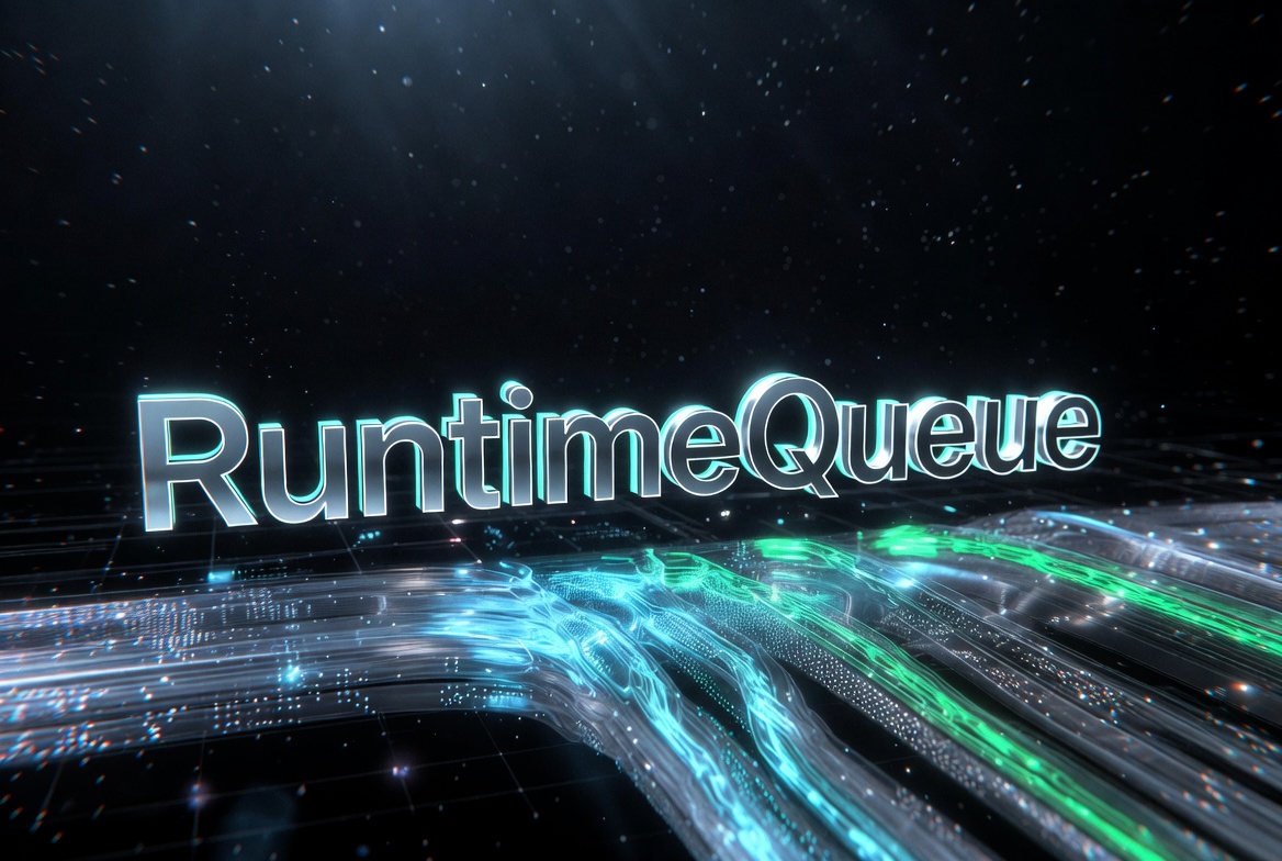 runtimequeue.com logo concept