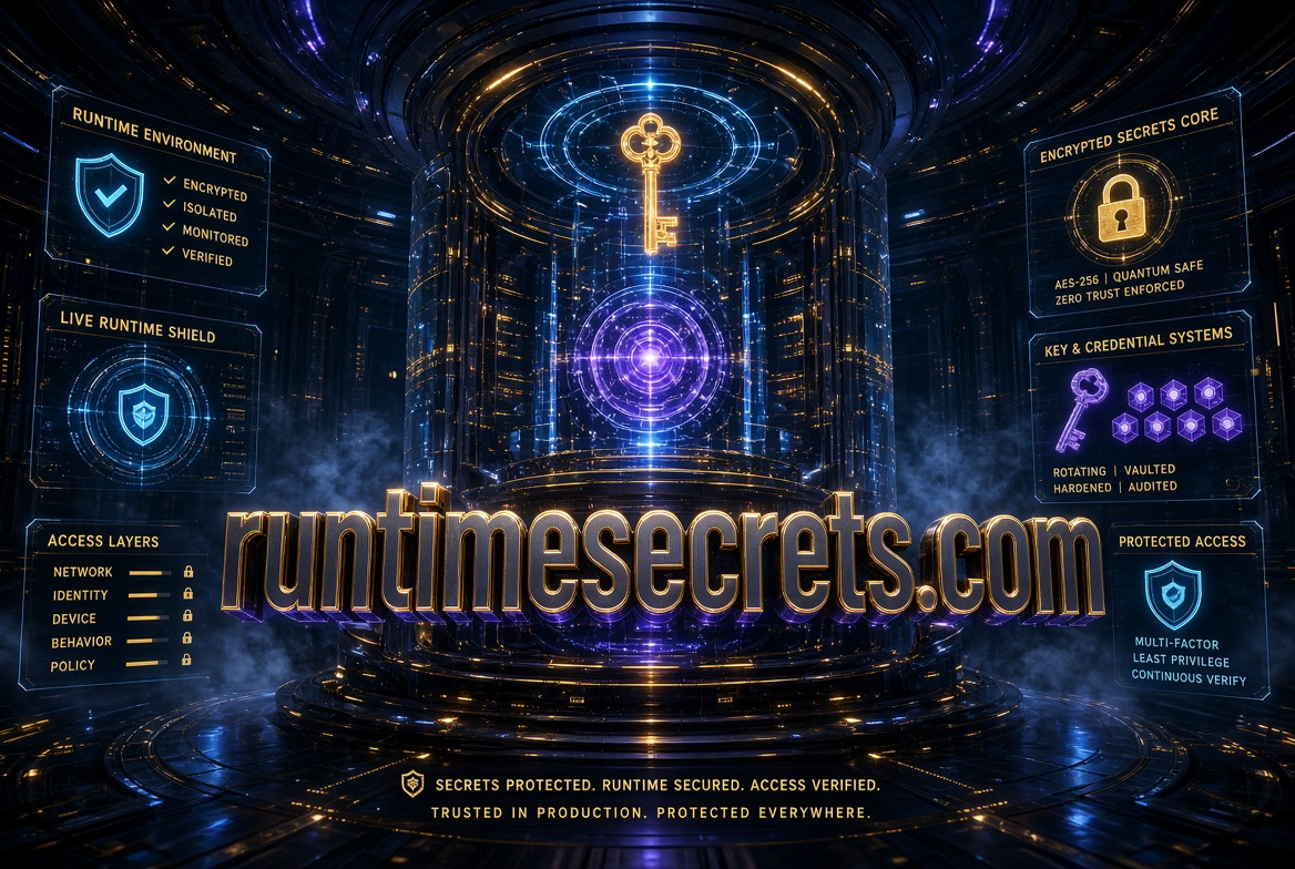 runtimesecrets.com logo concept
