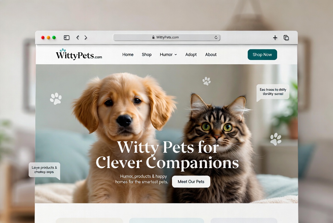wittypets.com logo concept